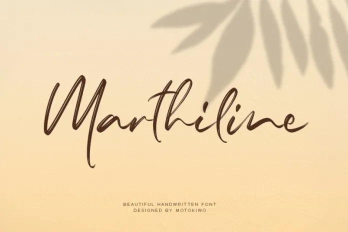 Marthiline HandBrush Font