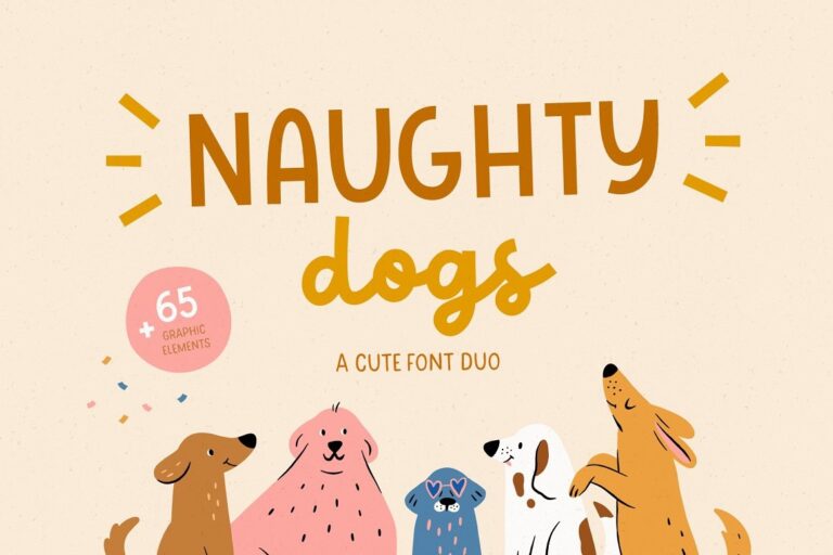 Naughty dog Font