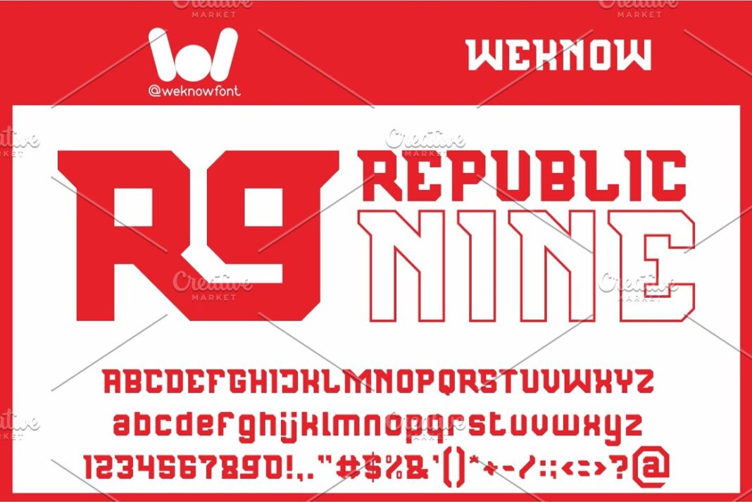 REPUBLIC NINE Font