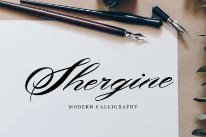 Shergine Calligraphy Font