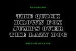 Dollar Outline Font