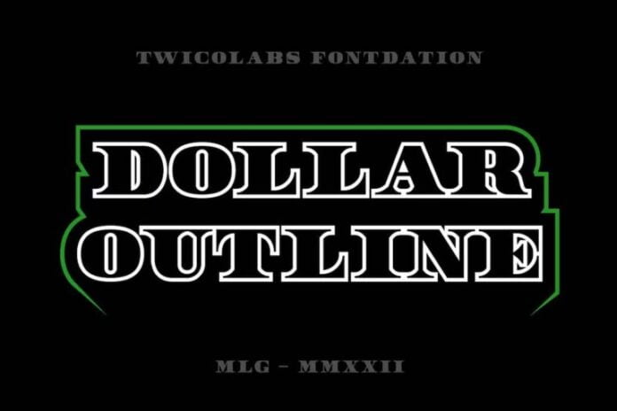 Dollar Outline Font
