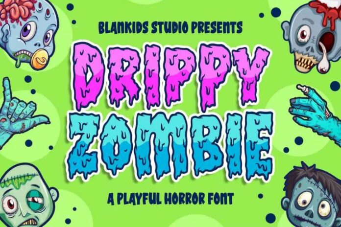 Drippy Zombie Font