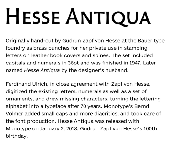 Hesse Antiqua Font