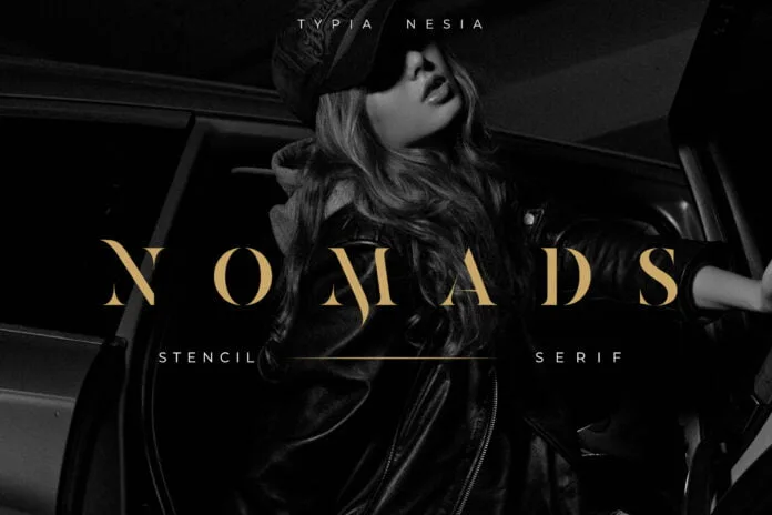 Nomads-Stencil Font