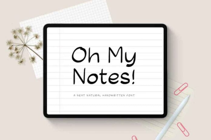 Oh My Notes Font