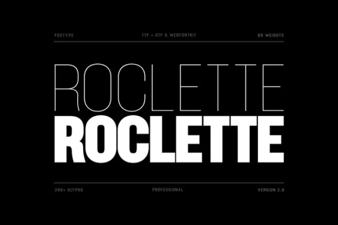 Roclette Pro Display Typeface Font