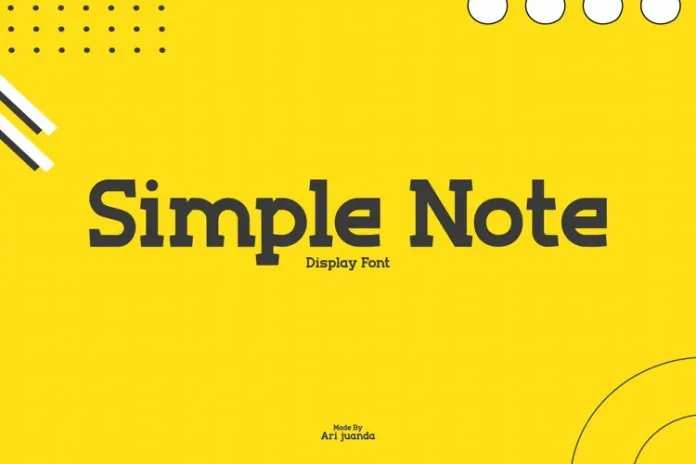 Simple Note Font