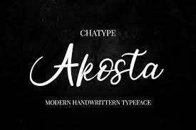 Akosta - Modern Handwritten Typeface