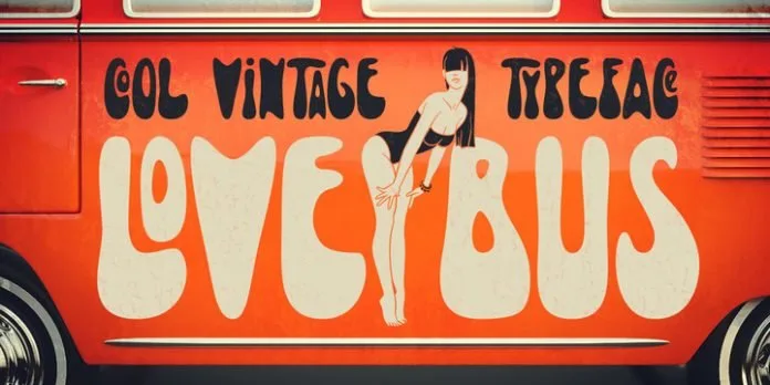 LoveBus - Funky Groovy Typeface