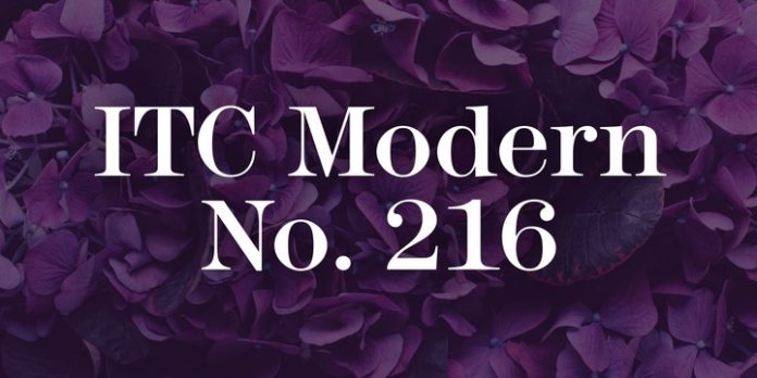 ITC Modern No. 216 Font