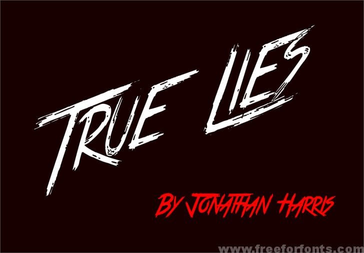 True Lies font Free Download