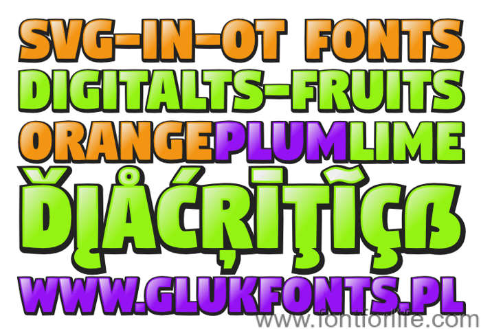 DigitaltS-Fruits Font