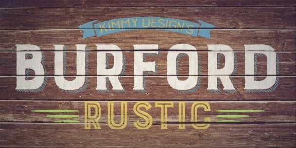 Burford Rustic Outline Font