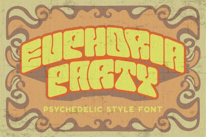 Euphoria Party - Psychadelic Retro Typeface