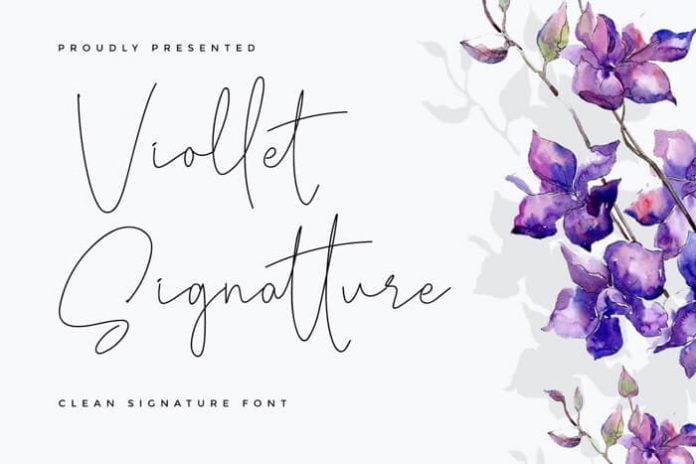 Viollet Signatture - Clean Signature Font