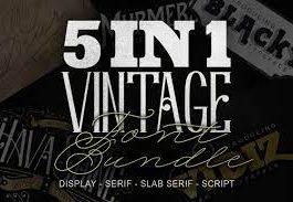 5 IN 1 Vintage Font