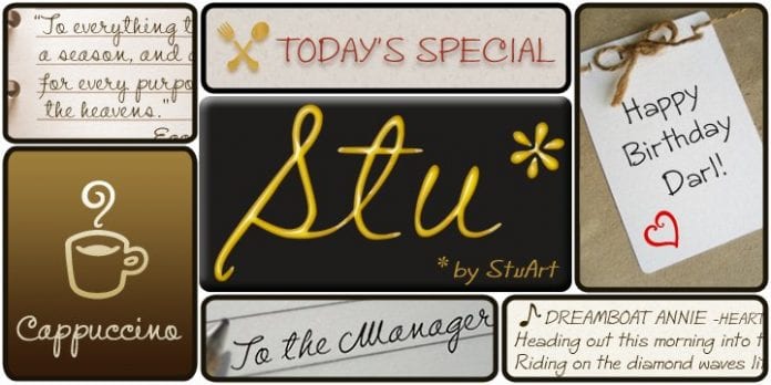 Stu's Handwriting Font