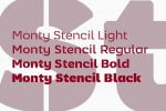 Monty Stencil Font