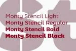 Monty Stencil Font