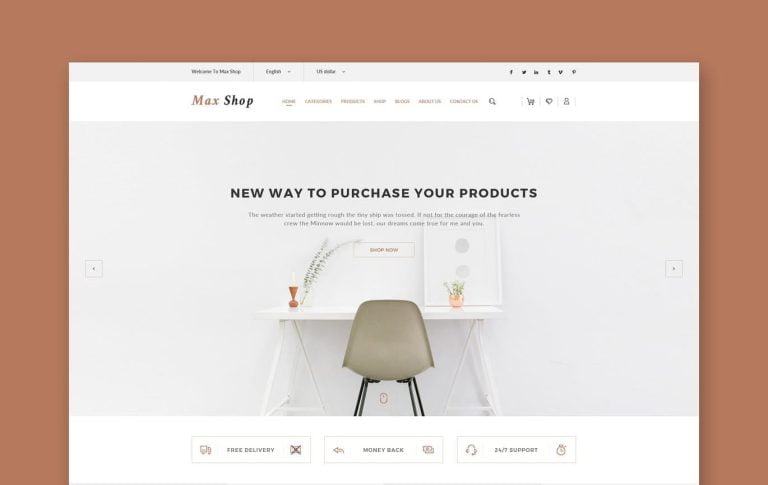 Max Shop – Ecommerce HTML Template