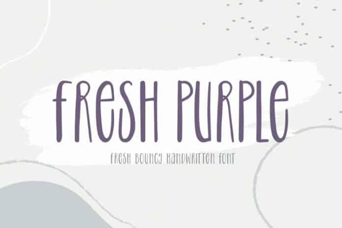 Fresh Purple Handwritten Font