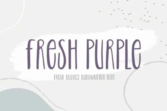 Fresh Purple Handwritten Font