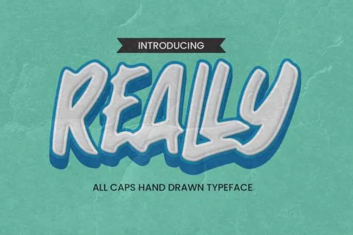 Really - All Caps Hand Drawn Typeface