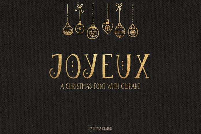 Joyeux Christmas font & clipart