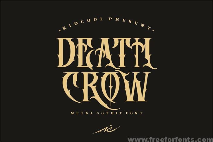 DEATH CROW Font Free Download