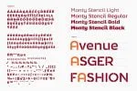Monty Stencil Font