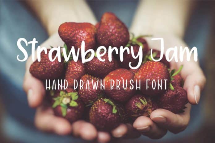 Strawberry Jam. Brush Font