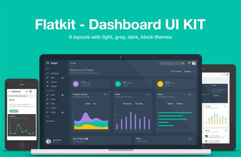 Flatkit – Dashboard UI KIT