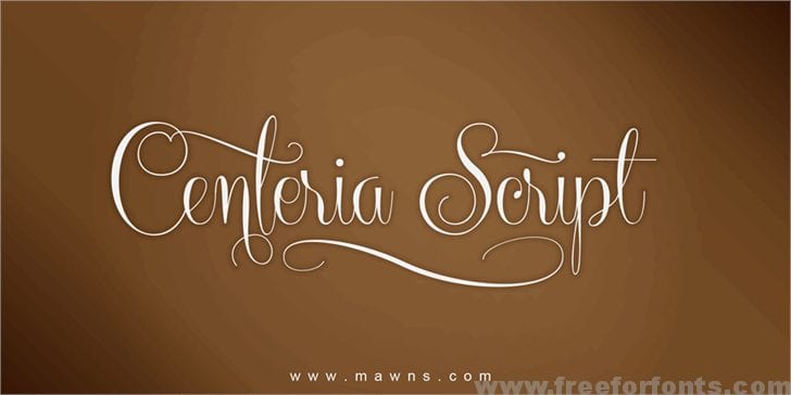 Centeria Script Demo Font Free Download