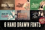 6 Hand Drawn Fonts