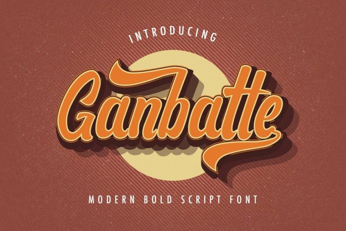 Ganbatte - Bold Script Font