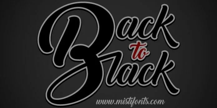 Back to Black Font