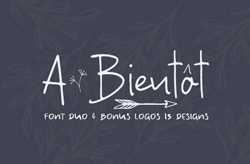 A Bientot Font Duo with Bonus Logo