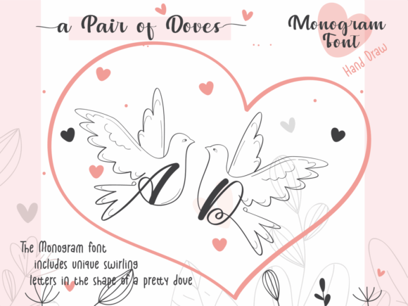 A Pair of Doves Font