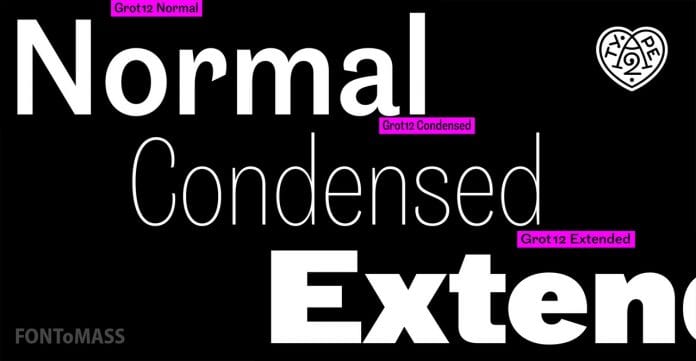 A2 Grot12 Font Families