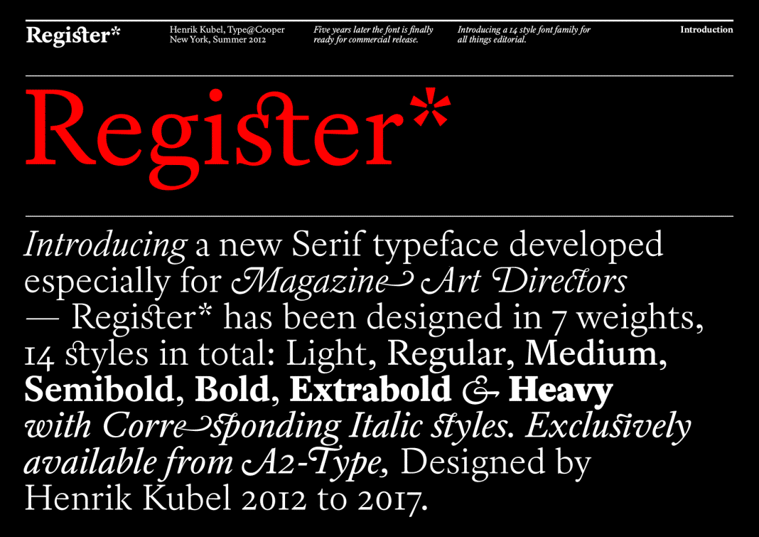 A2-Type Register Font
