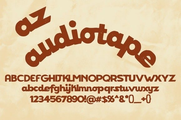 AZ Audiotape Font