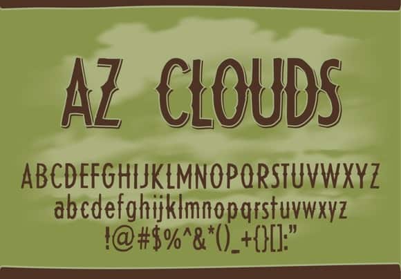 AZ Clouds Font
