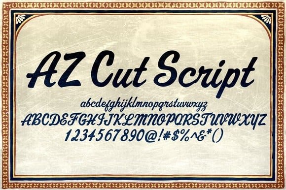 AZ Cut Script Font