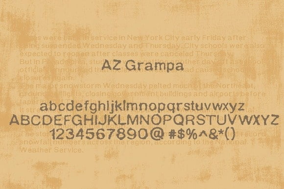 AZ Grampa Font