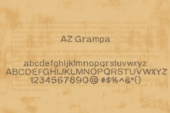 AZ Grampa Font