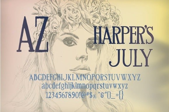 AZ Harpers July Font