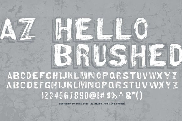 AZ Hello Brushed Font