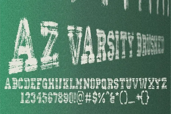 AZ Varsity Brushed Font