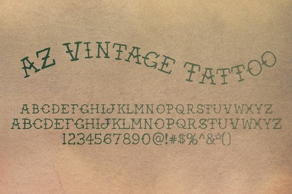 AZ Vintage Tattoo Font